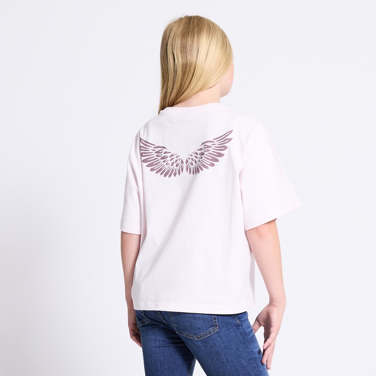 Boxy printed tee "Sissela" Pink